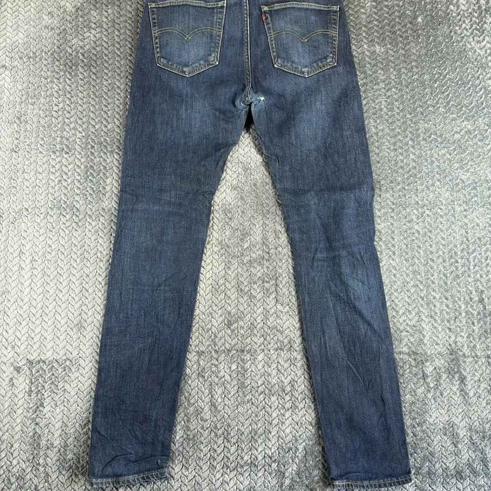 Levi's 519 Jeans Mens 32x32 Blue Cotton Denim Skinny Leg‎ Faded Stretch Workwear